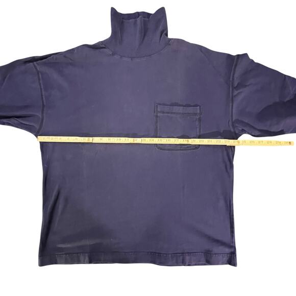 Vintage GAP Navy Blue Turtleneck Sweater Mens Medium Made USA - Picture 4 of 8